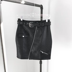 NWOT Faux Leather Mini Skirt